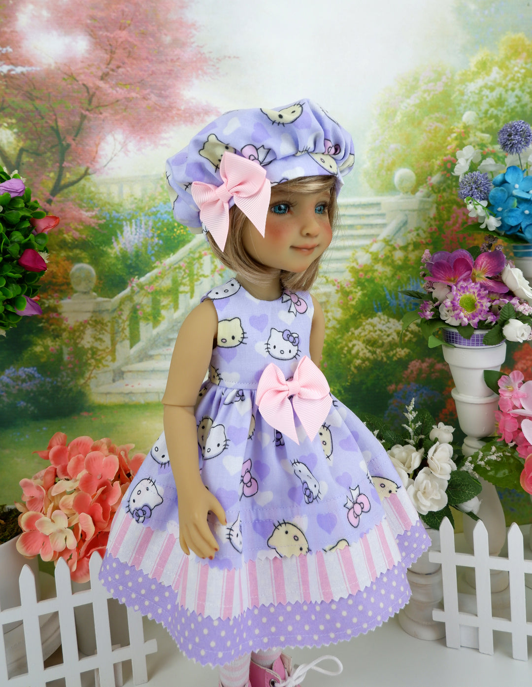 Hello Kitty Lavender - dress with boots for Ruby Red Fashion Friends doll
