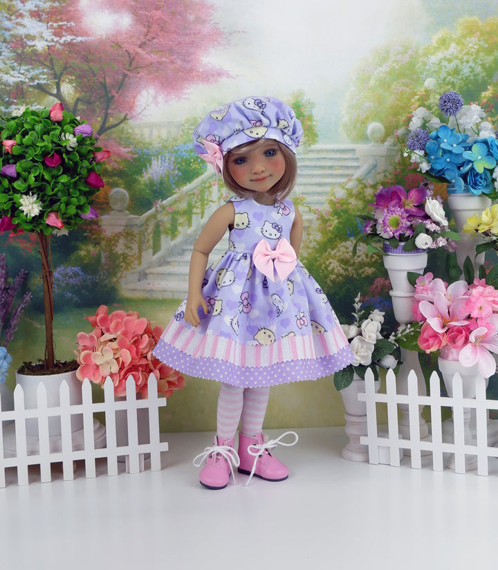 Hello Kitty Lavender - dress with boots for Ruby Red Fashion Friends doll