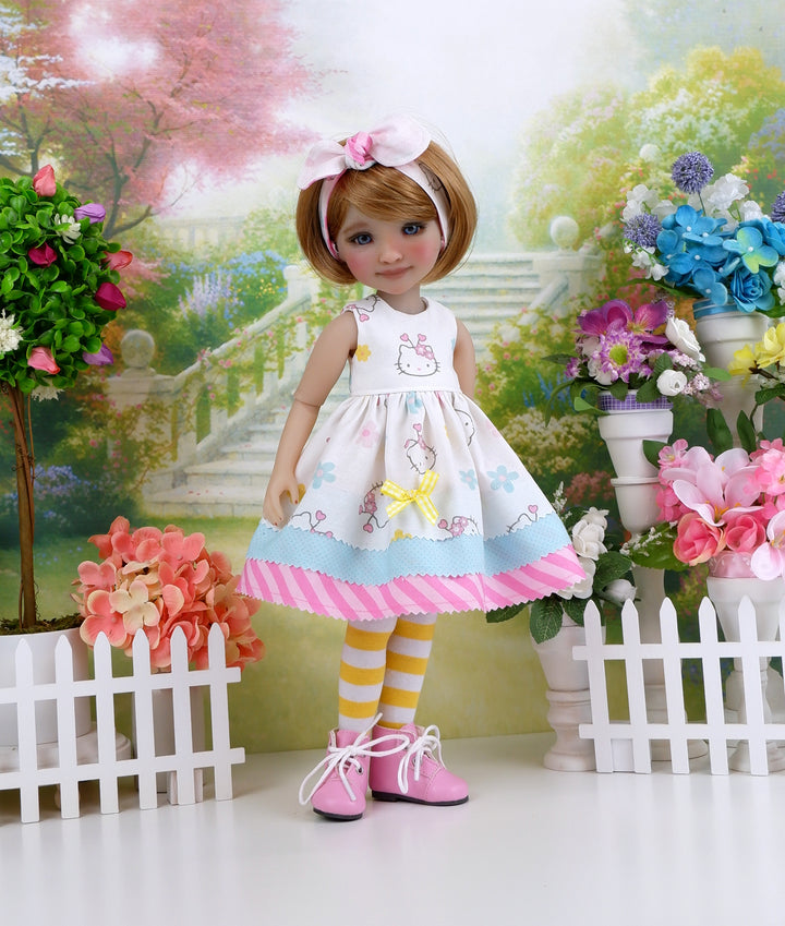 Hello Kitty Spring - dress with boots for Ruby Red Fashion Friends doll
