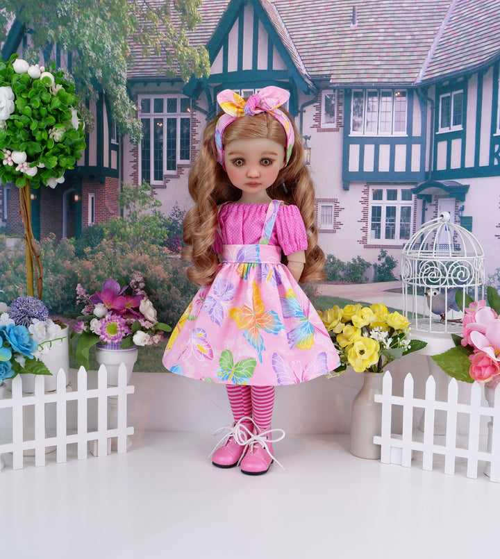 Cute Butterfly - blouse & jumper with boots for Ruby Red Fashion Friends doll