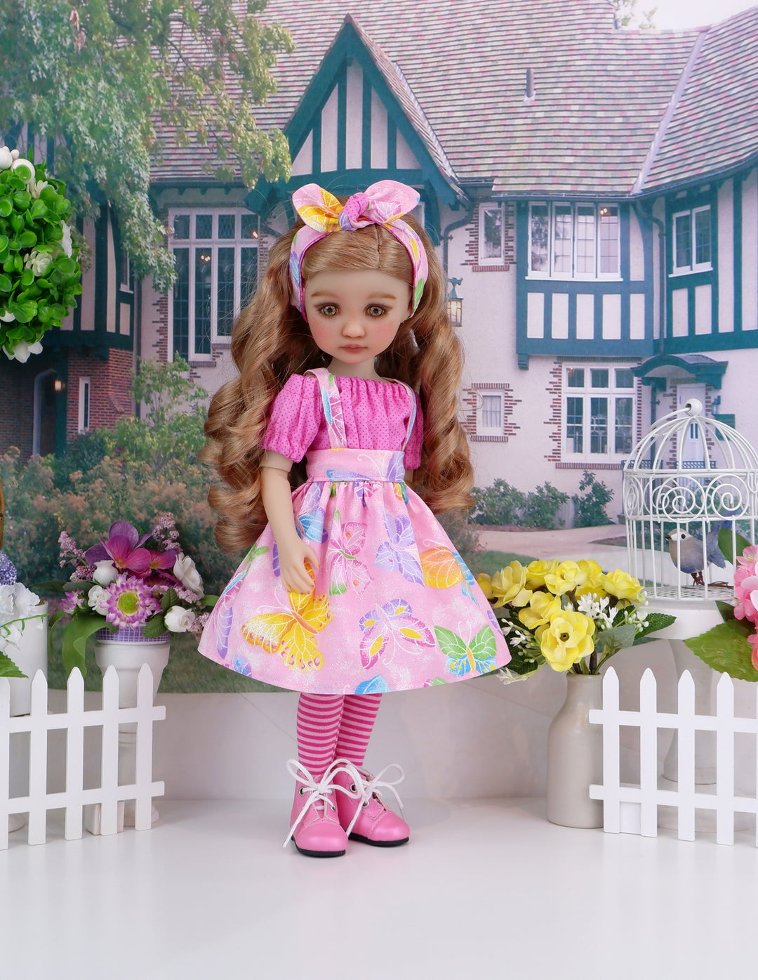 Cute Butterfly - blouse & jumper with boots for Ruby Red Fashion Friends doll