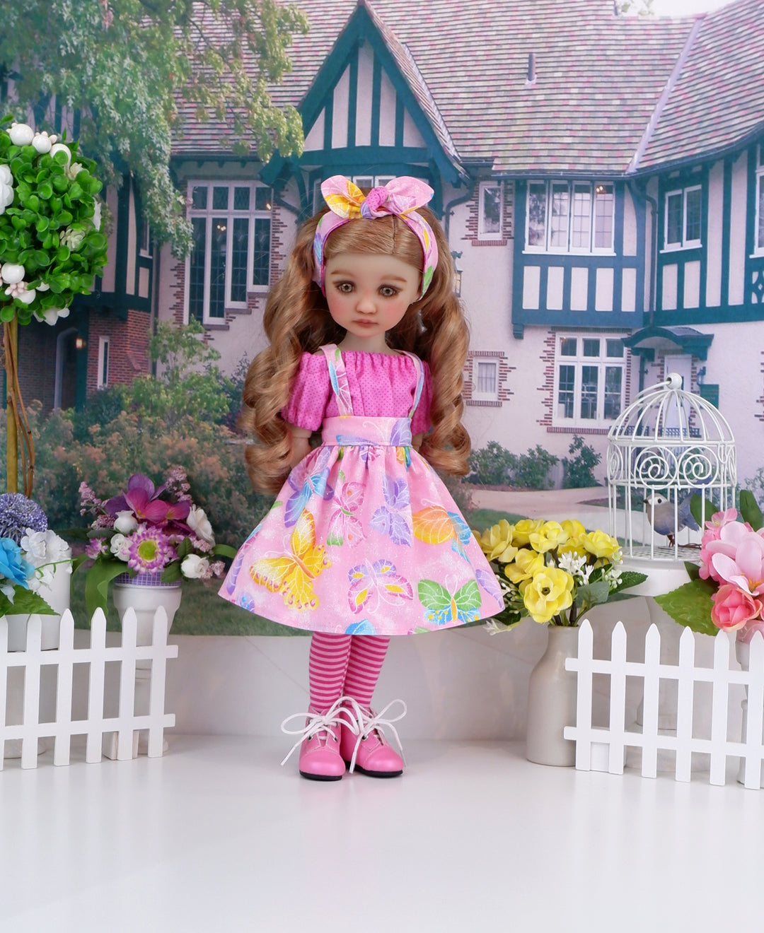 Cute Butterfly - blouse & jumper with boots for Ruby Red Fashion Friends doll