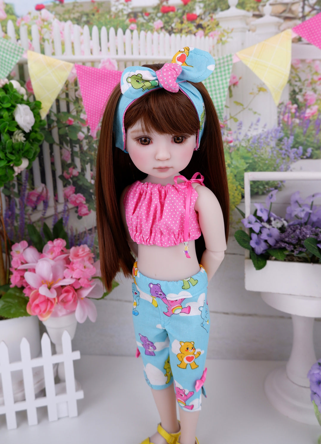 Cute Care Bears - crop top & capris with sandals for Ruby Red Fashion Friends doll