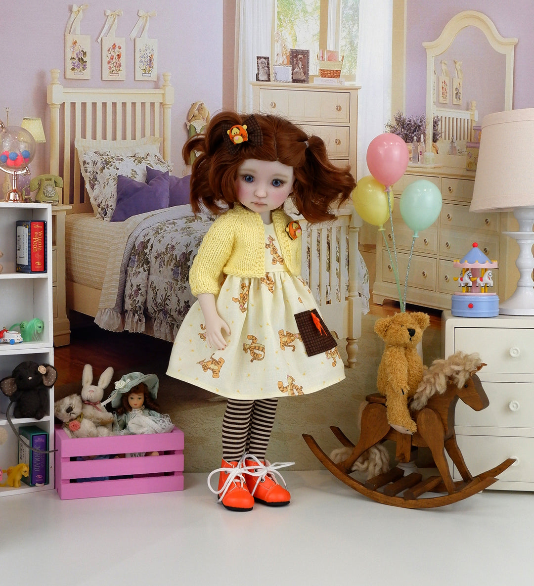 Darby - custom Winnie the Pooh theme Ruby Red Fashion Friend doll & wardrobe