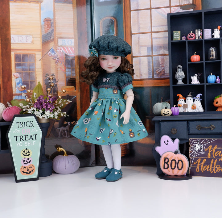 Deadly Wolfsbane - dress with shoes for Ruby Red Fashion Friends doll