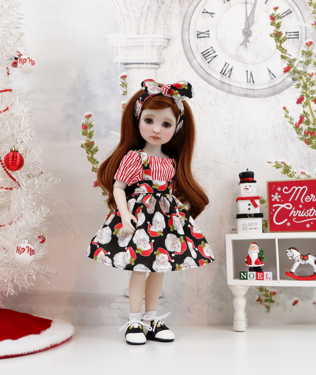 Dear Santa - blouse &amp; jumper with saddle shoes for Ruby Red Fashion Friends doll
