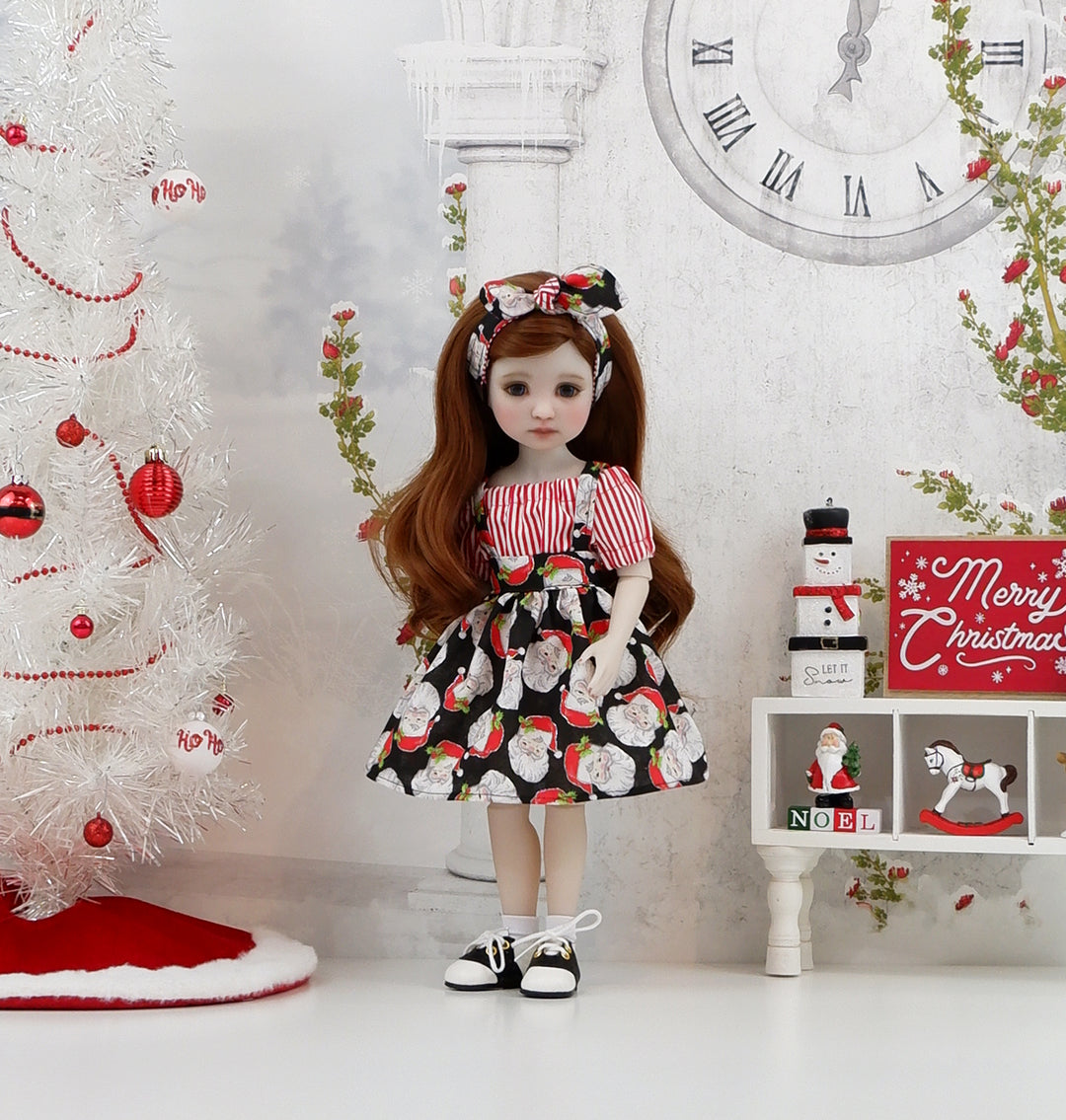 Dear Santa - blouse &amp; jumper with saddle shoes for Ruby Red Fashion Friends doll
