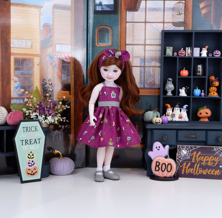 Deathcap Mushroom - dress with shoes for Ruby Red Fashion Friends doll
