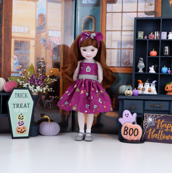 Deathcap Mushroom - dress with shoes for Ruby Red Fashion Friends doll
