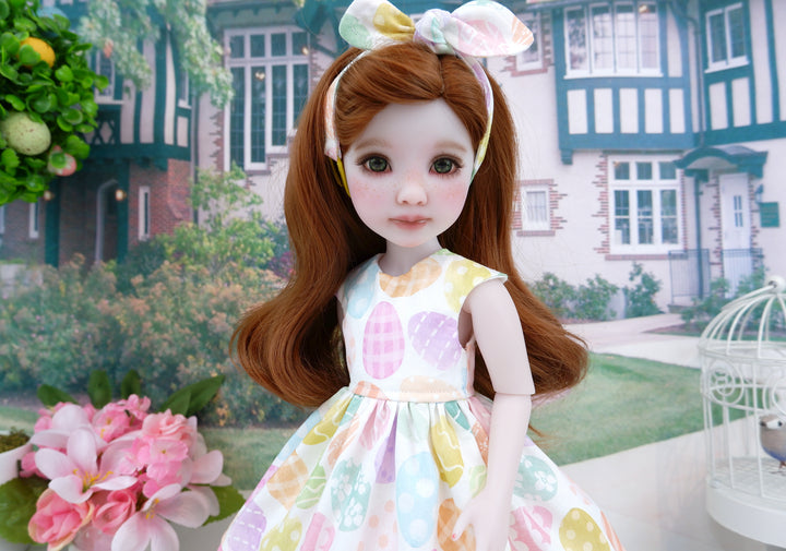 Decorating Eggs - dress with sandals for Ruby Red Fashion Friends doll