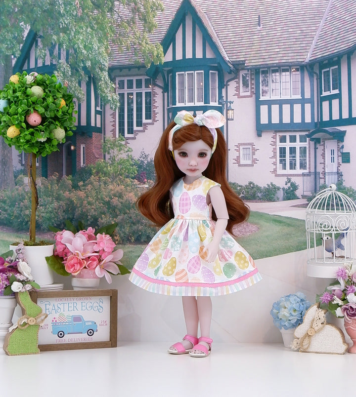 Decorating Eggs - dress with sandals for Ruby Red Fashion Friends doll