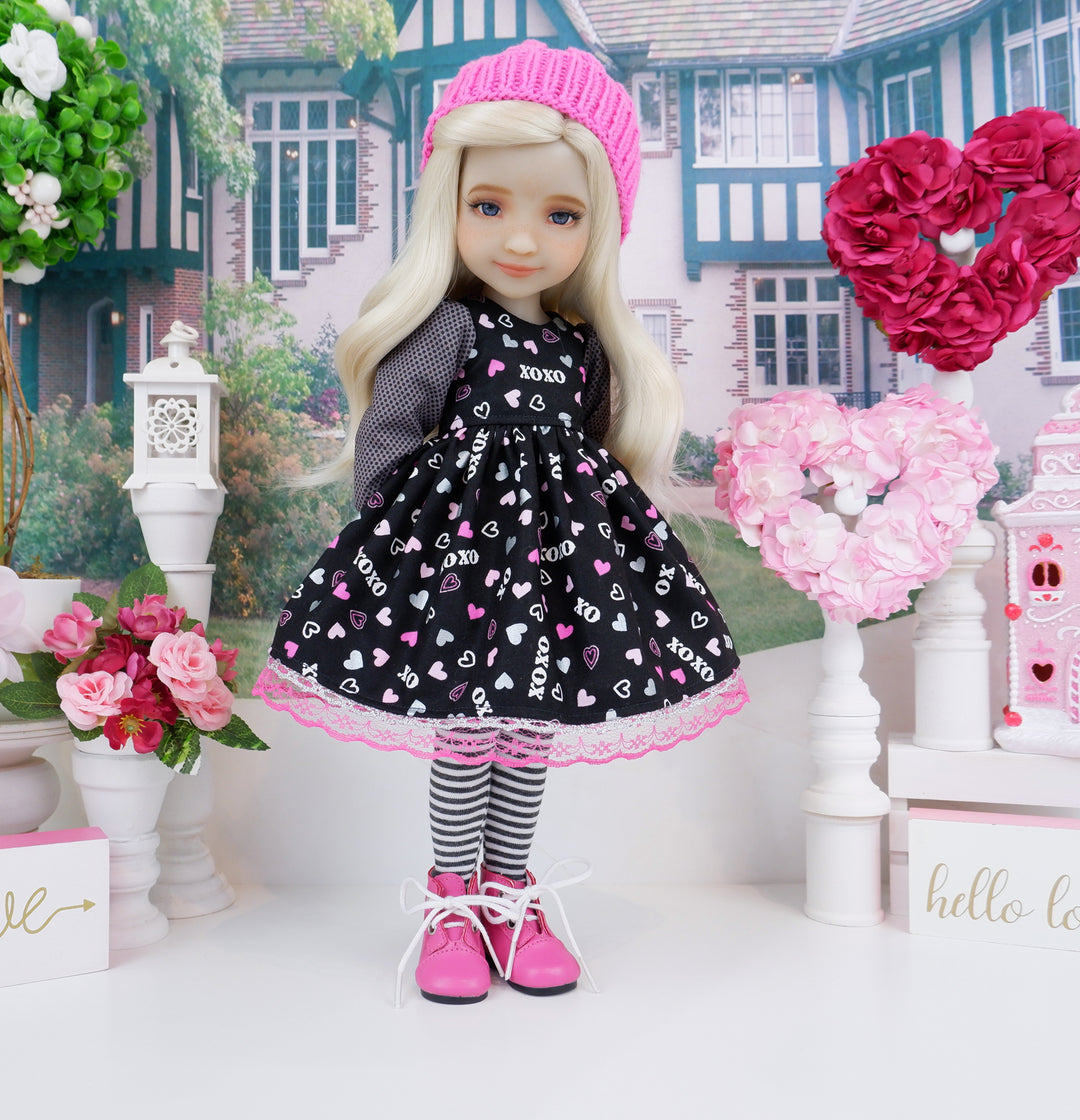 Deeply Devoted - dress ensemble with boots for Ruby Red Fashion Friends doll