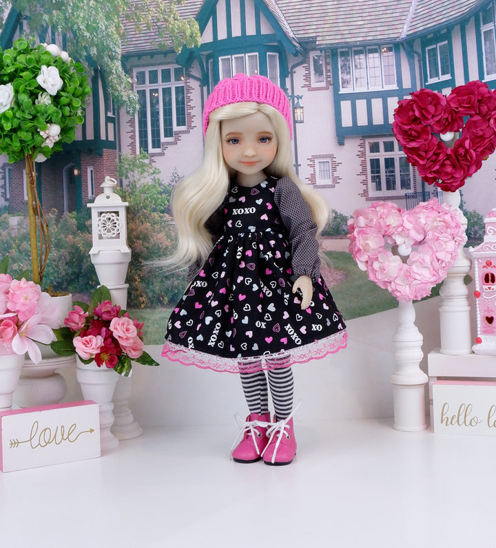 Deeply Devoted - dress ensemble with boots for Ruby Red Fashion Friends doll