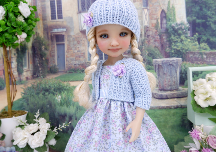 Delicate Posies - dress & sweater with shoes for Ruby Red Fashion Friends doll