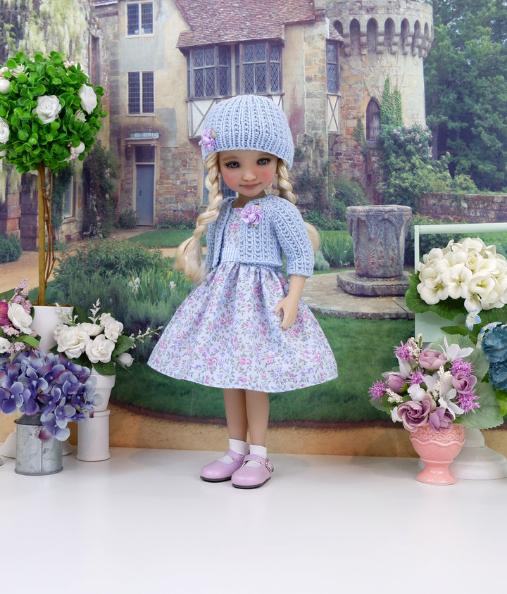 Delicate Posies - dress & sweater with shoes for Ruby Red Fashion Friends doll