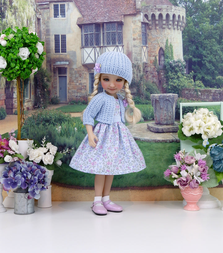 Delicate Posies - dress & sweater with shoes for Ruby Red Fashion Friends doll