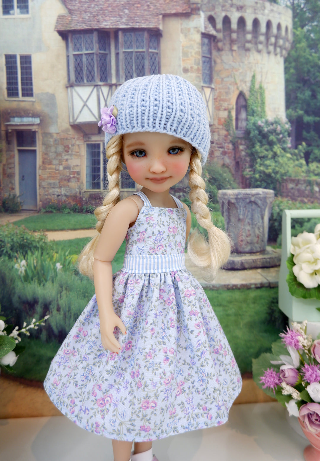 Delicate Posies - dress & sweater with shoes for Ruby Red Fashion Friends doll