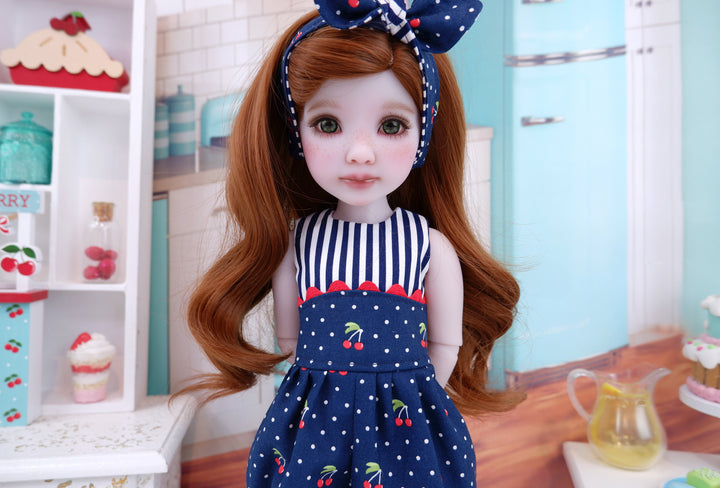 Dessert Cherries - romper with boots for Ruby Red Fashion Friends doll