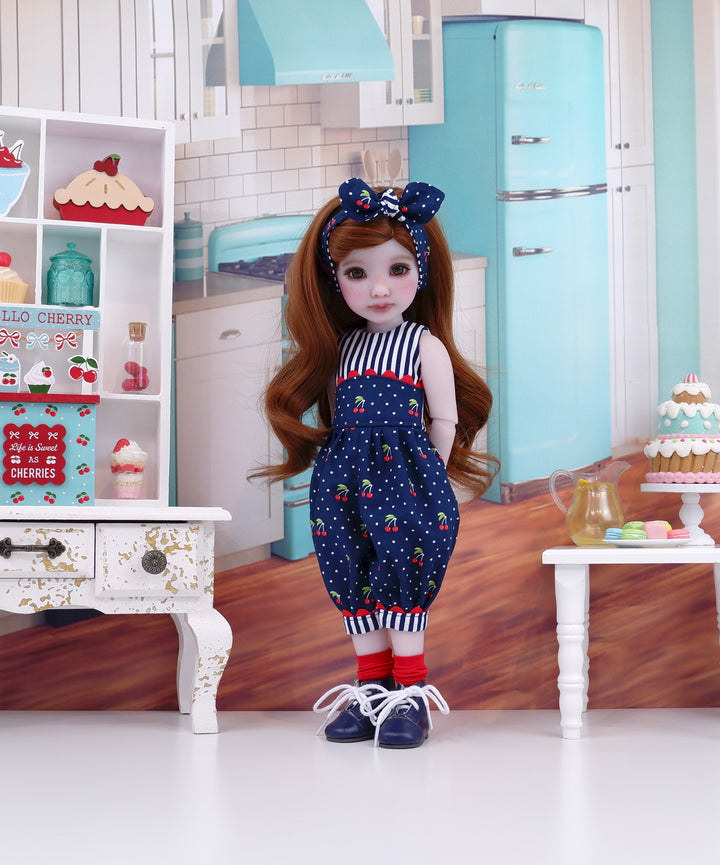 Dessert Cherries - romper with boots for Ruby Red Fashion Friends doll