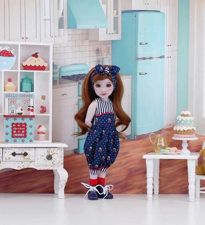 Dessert Cherries - romper with boots for Ruby Red Fashion Friends doll