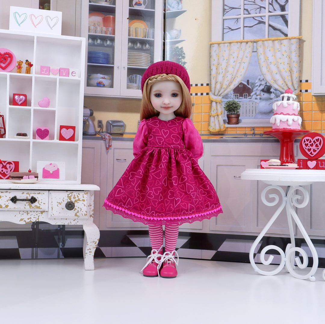 Devoted to You - dress ensemble with boots for Ruby Red Fashion Friends doll