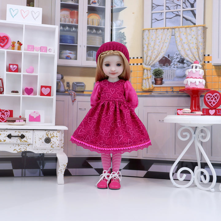 Devoted to You - dress ensemble with boots for Ruby Red Fashion Friends doll