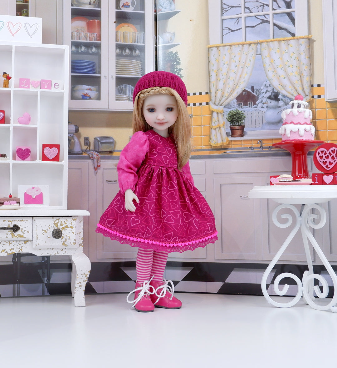 Devoted to You - dress ensemble with boots for Ruby Red Fashion Friends doll