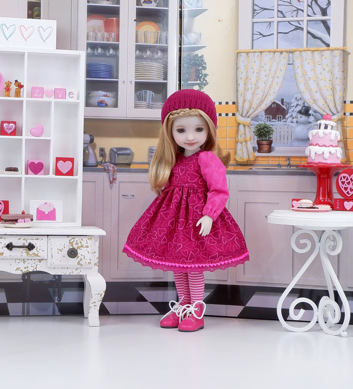 Devoted to You - dress ensemble with boots for Ruby Red Fashion Friends doll