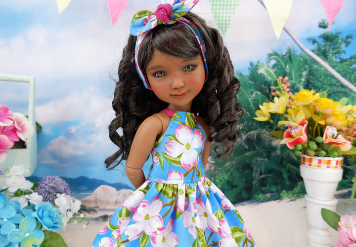 Dogwood Beauty - dress and sandals for Ruby Red Fashion Friends doll
