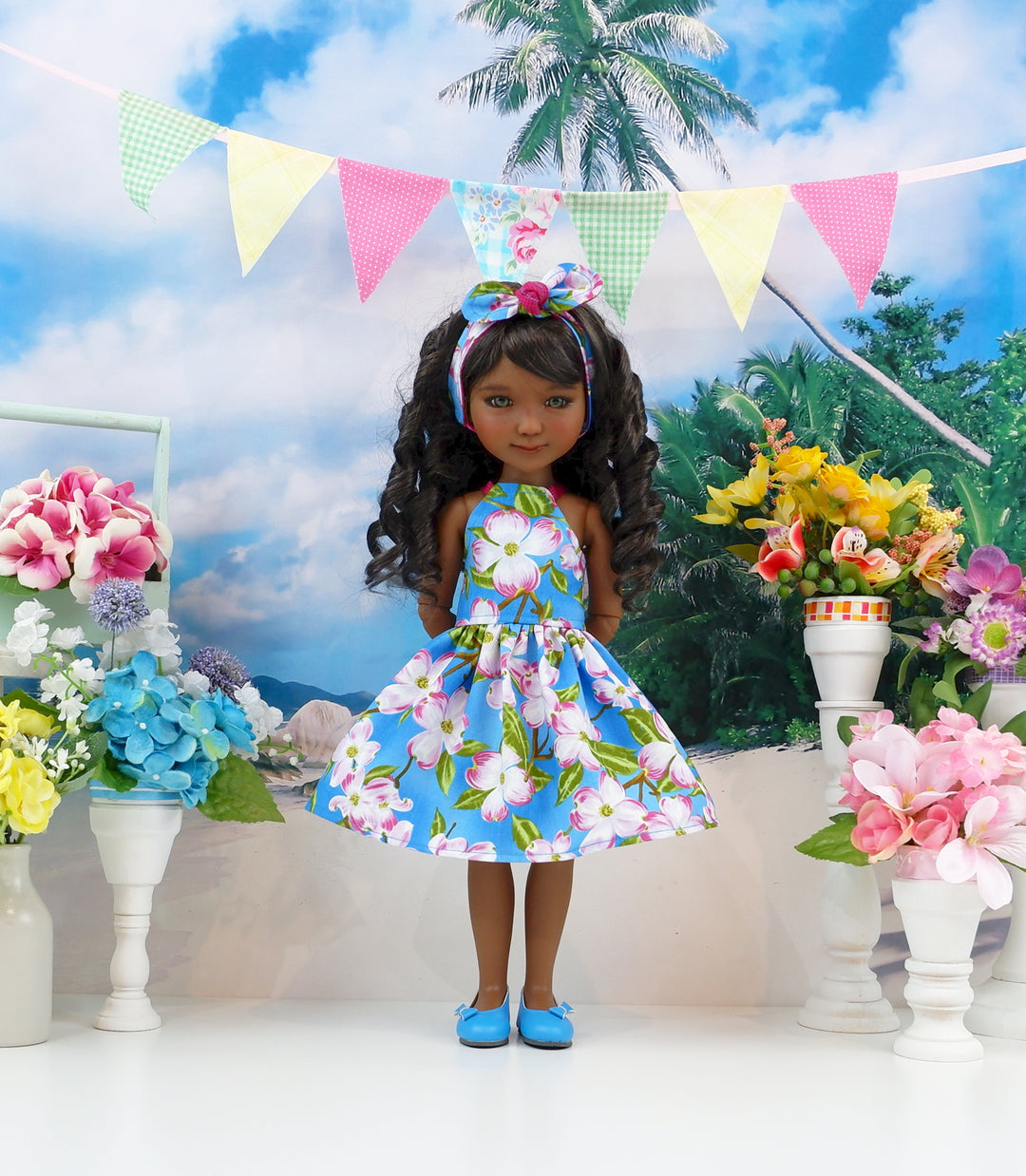 Dogwood Beauty - dress and sandals for Ruby Red Fashion Friends doll