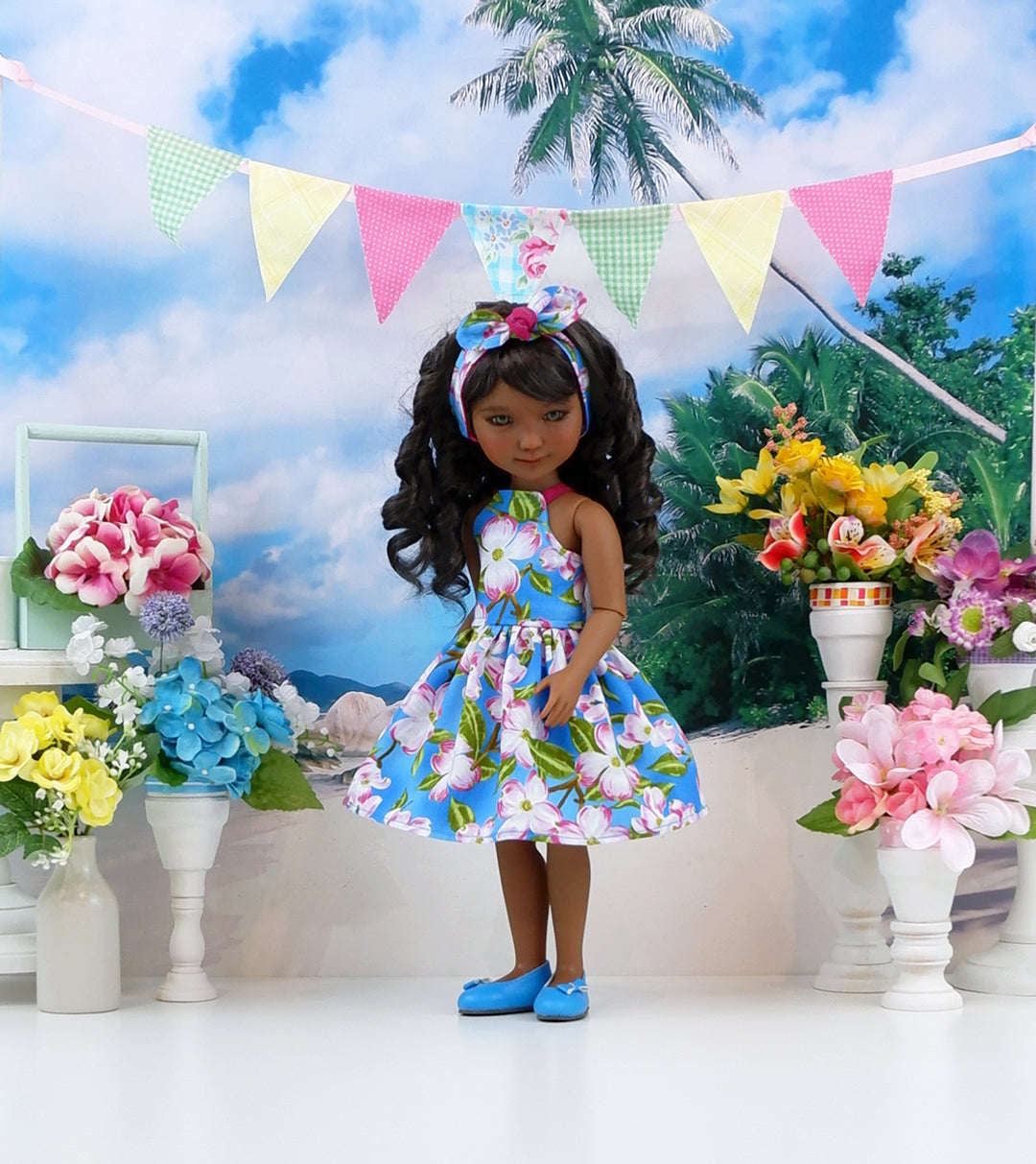 Dogwood Beauty - dress and sandals for Ruby Red Fashion Friends doll