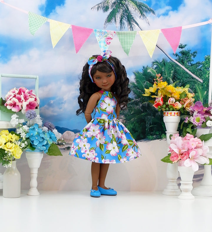 Dogwood Beauty - dress and sandals for Ruby Red Fashion Friends doll