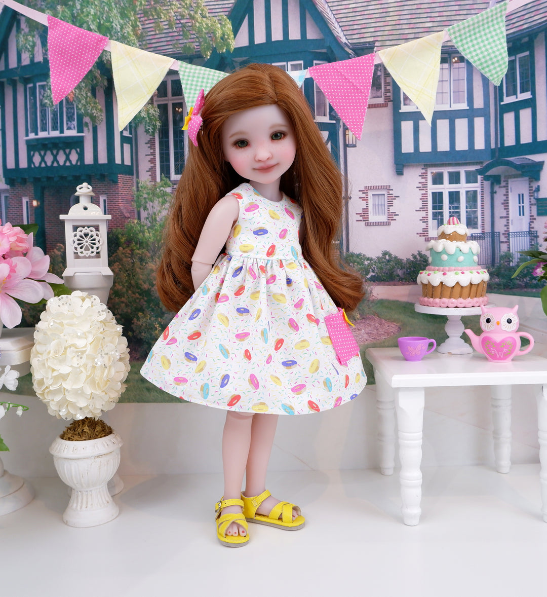 Donut Sprinkles - dress with sandals for Ruby Red Fashion Friends doll