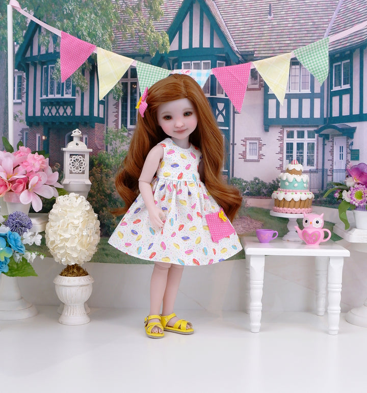 Donut Sprinkles - dress with sandals for Ruby Red Fashion Friends doll