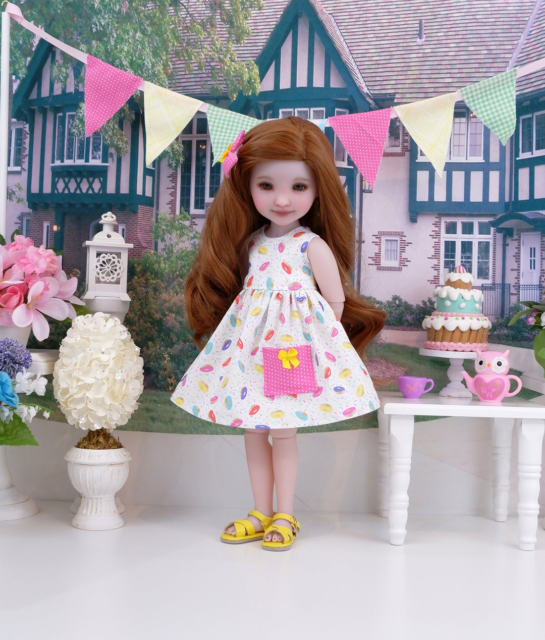 Donut Sprinkles - dress with sandals for Ruby Red Fashion Friends doll