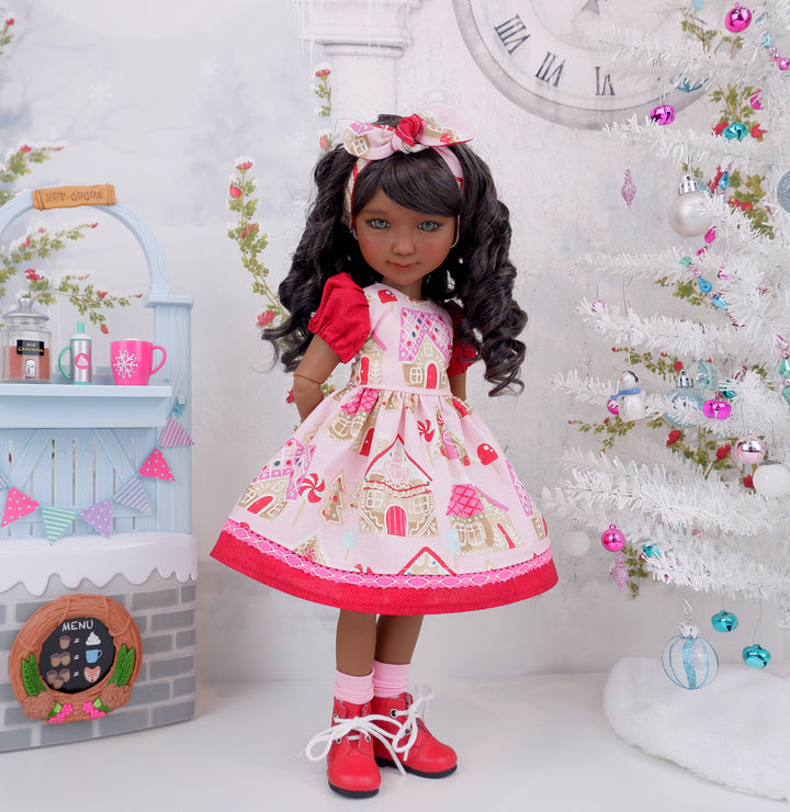 Dream Gingerbread House - dress and boots for Ruby Red Fashion Friends doll