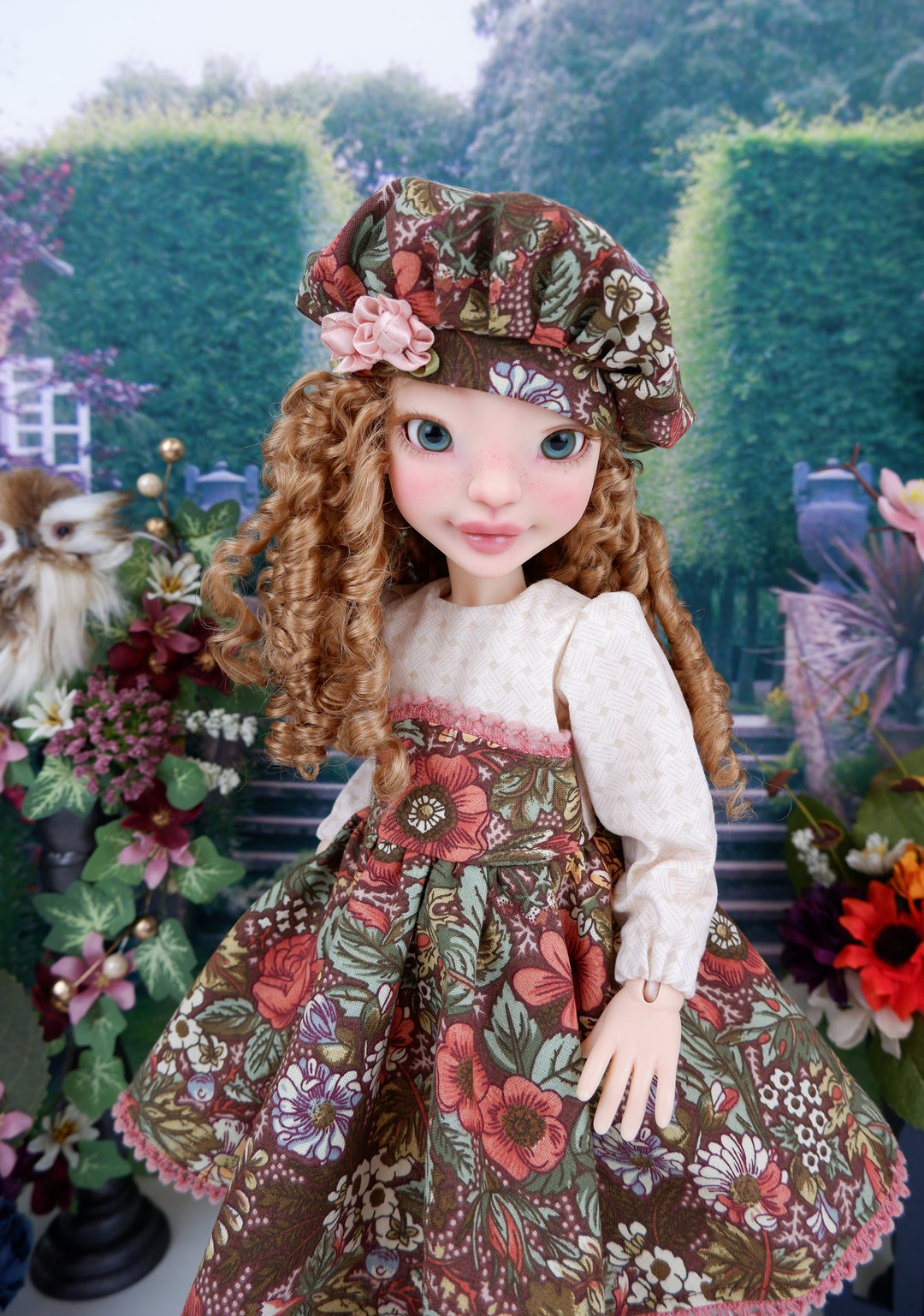 Early Autumn - dress with shoes for Anderson Art Doll BJD