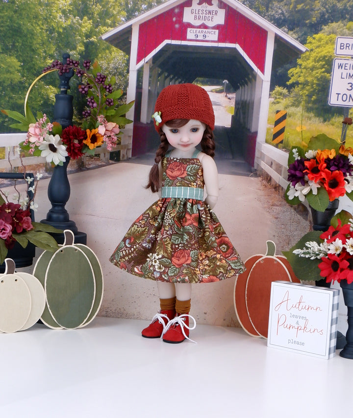 Early Autumn - dress and sweater set with boots for Ruby Red Fashion Friends doll