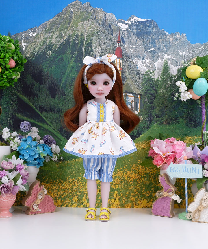Easter Birds - top & bloomers with sandals for Ruby Red Fashion Friends doll