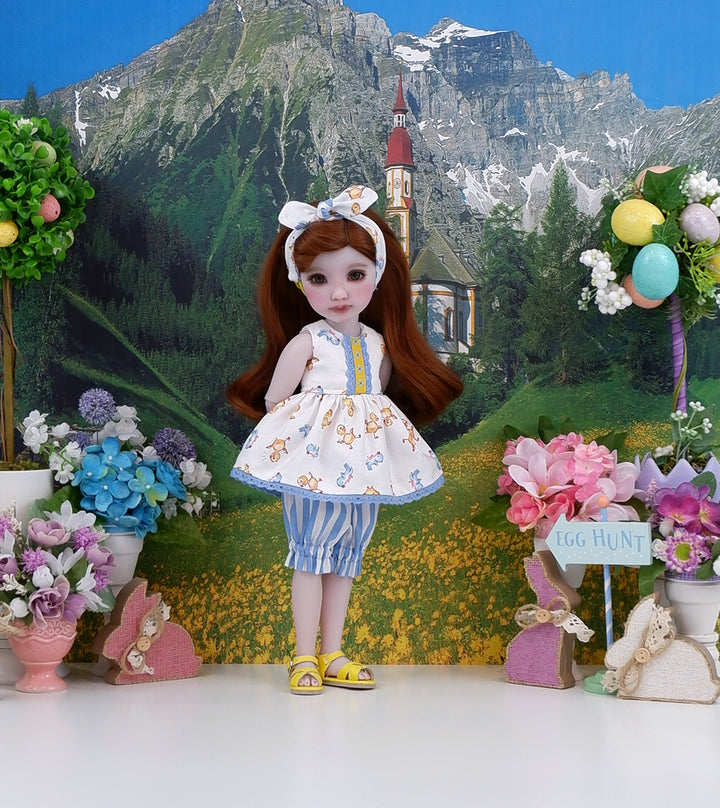 Easter Birds - top & bloomers with sandals for Ruby Red Fashion Friends doll
