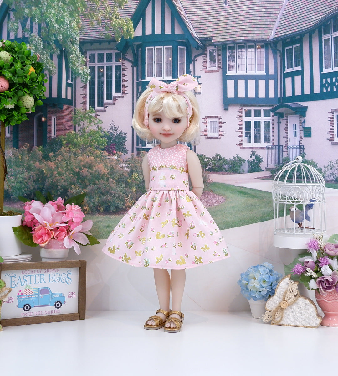 Easter Innocence - dress and sandals for Ruby Red Fashion Friends doll