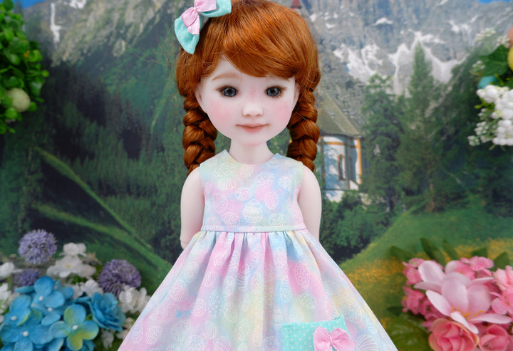 Easter Pastels - dress & sweater with boots for Ruby Red Fashion Friends doll