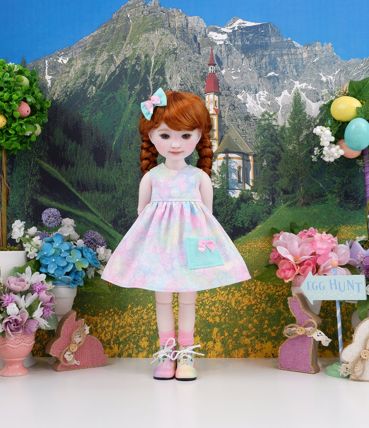 Easter Pastels - dress & sweater with boots for Ruby Red Fashion Friends doll