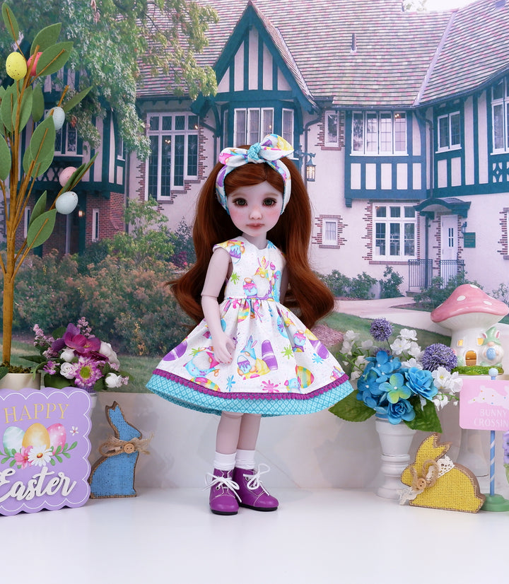 Eggs-travaganza - dress with boots for Ruby Red Fashion Friends doll