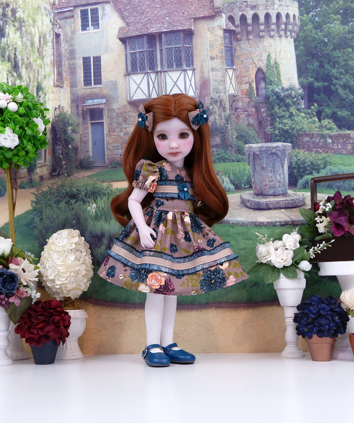 Elegant Chrysanthemum - dress with shoes for Ruby Red Fashion Friends doll