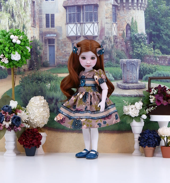 Elegant Chrysanthemum - dress with shoes for Ruby Red Fashion Friends doll