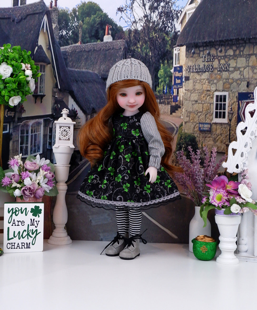 Emerald Isle - dress ensemble with boots for Ruby Red Fashion Friends doll