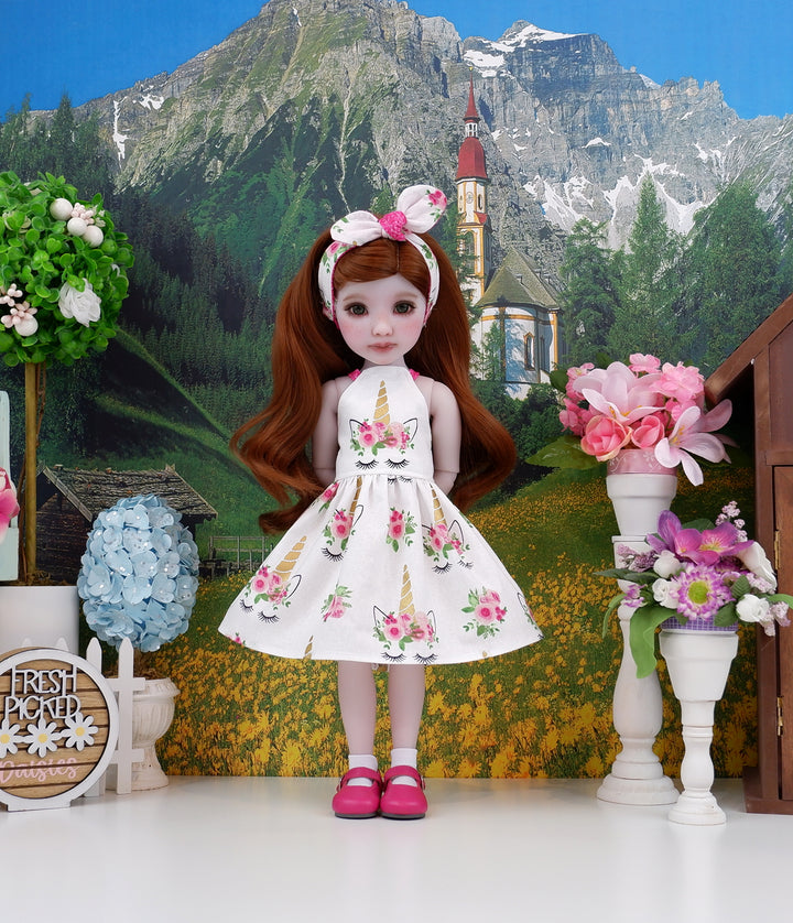 Enchanted Unicorn - dress and shoes for Ruby Red Fashion Friends doll