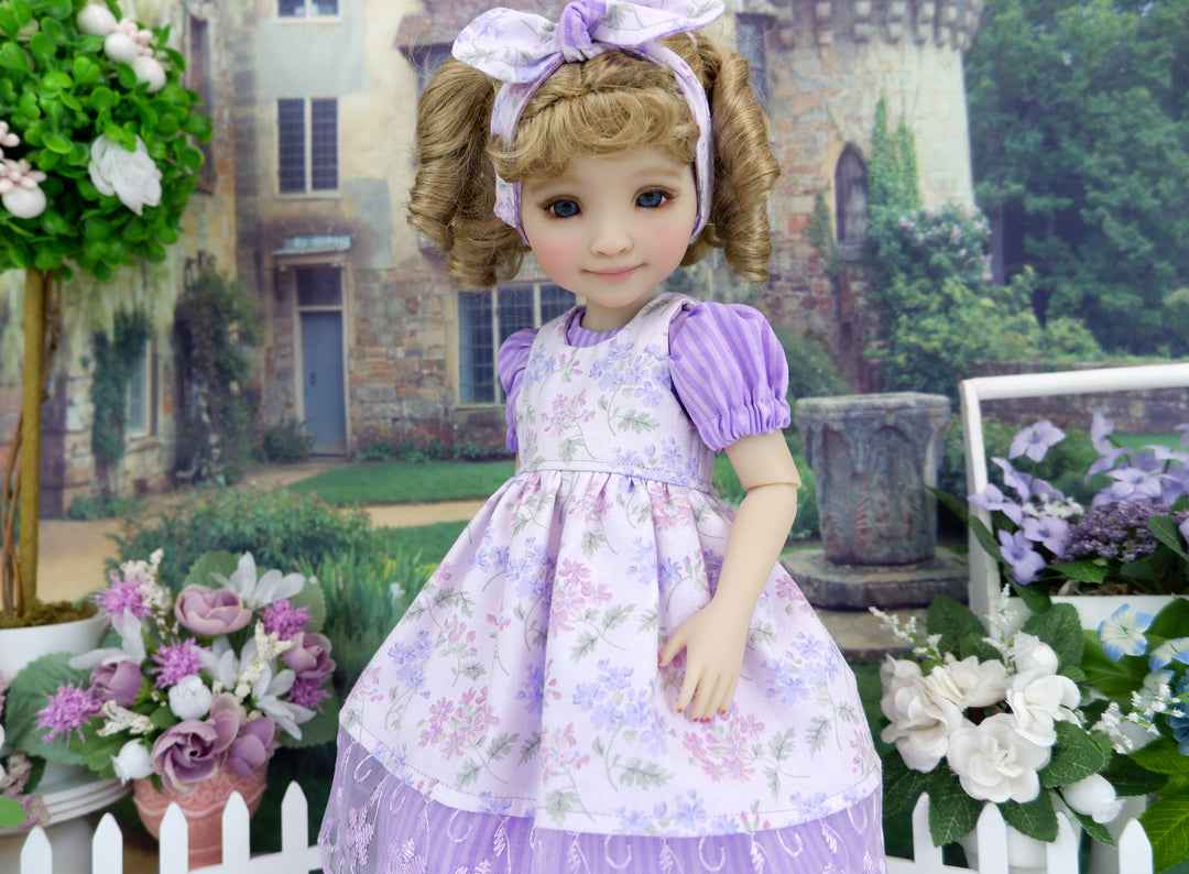 Enchanting Wildflowers - dress & pinafore with boots for Ruby Red Fashion Friends doll