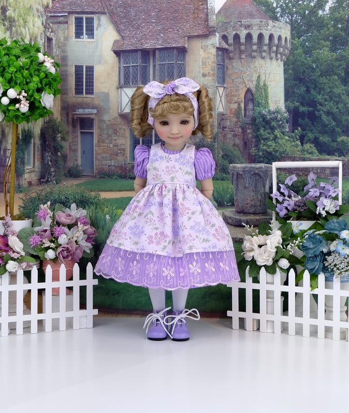 Enchanting Wildflowers - dress & pinafore with boots for Ruby Red Fashion Friends doll